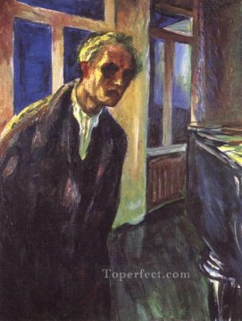 Edvard Munch Painting - Autorretrato El vagabundo nocturno 1924 Edvard Munch